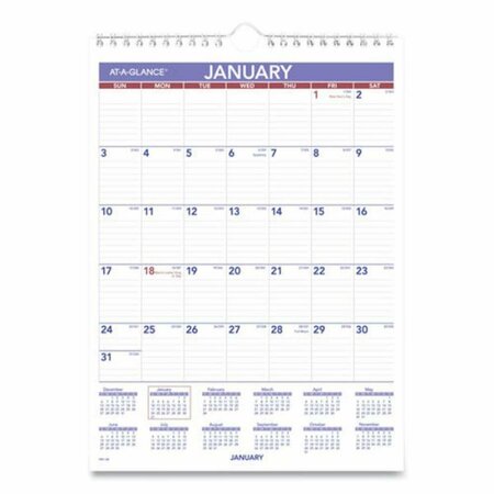 PEN2PAPER 8 x 11 in. Monthly Wall Calendar, White PE3743697